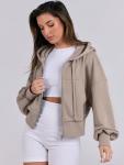 Cropped Zip Up Hoodie for Fall Fashion