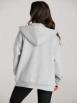 Cute Oversized Grey Hoodie with Pocket for Teens