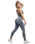3-Pack Seamless Yoga Pants for Women - Black/Grey/Blue