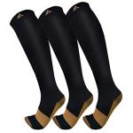 Copper Compression Socks for Men & Women (3 Pairs)