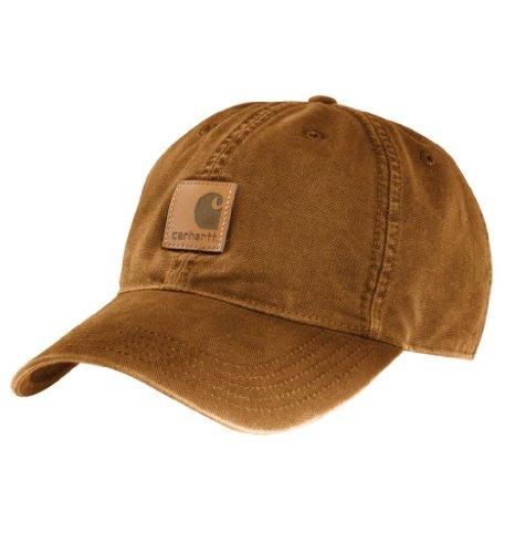 Carhartt brown canvas cap with logo patch
