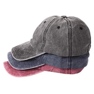 3 Pack Adjustable Cotton Baseball Caps for Everyone