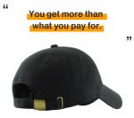 Black Adjustable Cotton Dad Hat - Classic Style