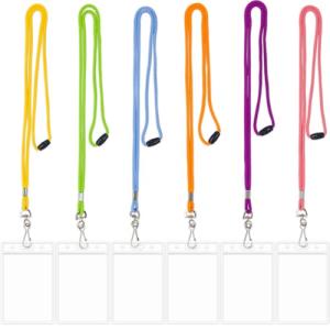 24 Colorful Safety Lanyards with ID Badge Holders