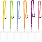 24 Colorful Safety Lanyards with ID Badge Holders