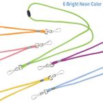 24 Colorful Safety Lanyards with ID Badge Holders