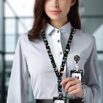 Dinosaur Badge Holder with Retractable Reel and Lanyard