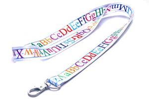 EASTEX Alphabet Lanyard Keychain for ID and Keys