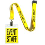25 Pack Yellow Lanyards with Card Holder