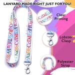 EASTEX Alphabet Lanyard Keychain for ID and Keys