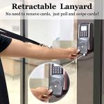 Teskyer Black Leather Badge Holder with Lanyard