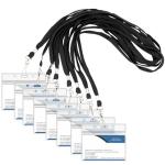 25 ID Badge Holders with Durable Lanyards