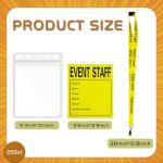 25 Pack Yellow Lanyards with Card Holder