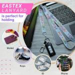 EASTEX Alphabet Lanyard Keychain for ID and Keys