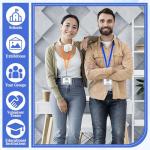 80 Pack Colorful Breakaway Lanyards for ID Badges