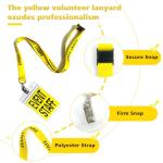 25 Pack Yellow Lanyards with Card Holder