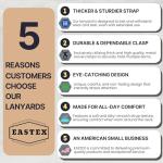 EASTEX Alphabet Lanyard Keychain for ID and Keys