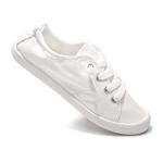 Casual White Slip-On Canvas Sneakers for Women