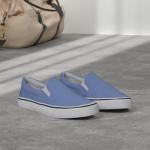 Light Blue Women's Casual Slip-On Canvas Sneakers