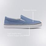 Light Blue Women's Casual Slip-On Canvas Sneakers