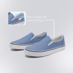 Light Blue Women's Casual Slip-On Canvas Sneakers