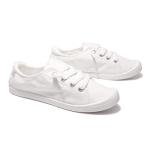 Casual White Slip-On Canvas Sneakers for Women