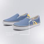 Light Blue Women's Casual Slip-On Canvas Sneakers