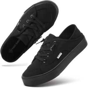 Women’s Black Slip-On Canvas Sneakers US7.5