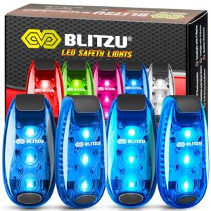 4 Pack Clip-On LED Safety Lights for Night Use