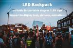 Welaso Bluetooth LED Backpack with Custom Sign Panel