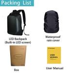 Welaso Bluetooth LED Backpack with Custom Sign Panel