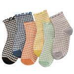 Ruffle and Stripe Women's Ankle Socks - 6 Pairs