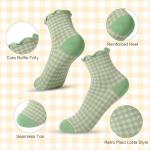 Ruffle and Stripe Women's Ankle Socks - 6 Pairs