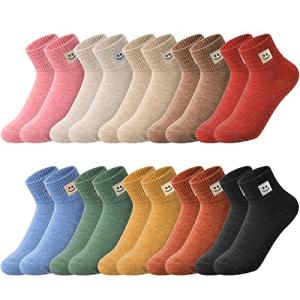 Eurzom 10 Pairs Cute Ankle Length Cotton Socks