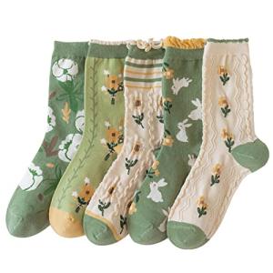 Floral Crew Socks for Women and Girls
