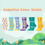 Funny Animal Food Design Crew Socks for Women