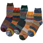 Colorful Men’s Funky Pattern Wool Dress Socks