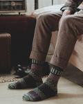 Colorful Men’s Funky Pattern Wool Dress Socks