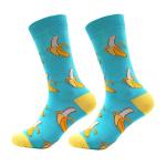 Colorful Combed Cotton Mid Calf Socks - 12 Pairs