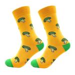 Colorful Combed Cotton Mid Calf Socks - 12 Pairs