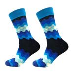 Colorful Combed Cotton Mid Calf Socks - 12 Pairs