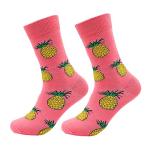 Colorful Combed Cotton Mid Calf Socks - 12 Pairs