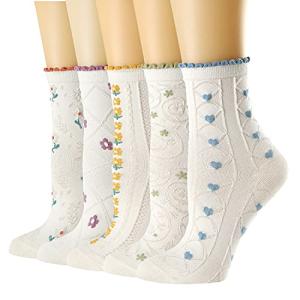 Women's Cute Cotton Crew Socks - 5 Pack