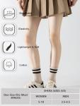 Cozy Cotton Striped Crew Socks for Women - 4 Pairs