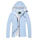 Plus Size Waterproof Women's Rain Jacket - Blue