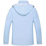 Plus Size Waterproof Women's Rain Jacket - Blue
