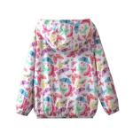 Butterfly Print Water-Resistant Windbreaker Jacket for Teens