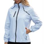 Plus Size Waterproof Women's Rain Jacket - Blue