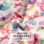 Butterfly Print Water-Resistant Windbreaker Jacket for Teens