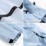 Plus Size Waterproof Women's Rain Jacket - Blue